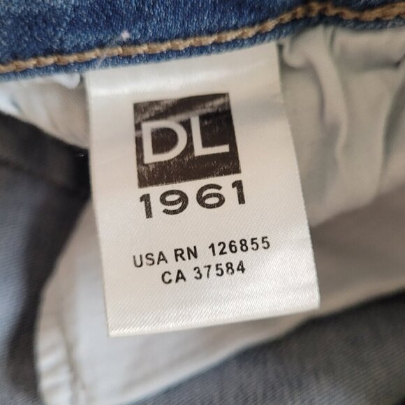 DL1961 Light Blue Acetate Wash Margaux Instasculpt Ankle Skinny Jeans - Picture 7 of 7